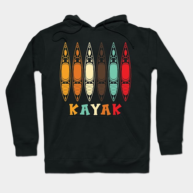 Retro Kayak I Kayaking I Kayaker I Kayak Hoodie by Shirtjaeger